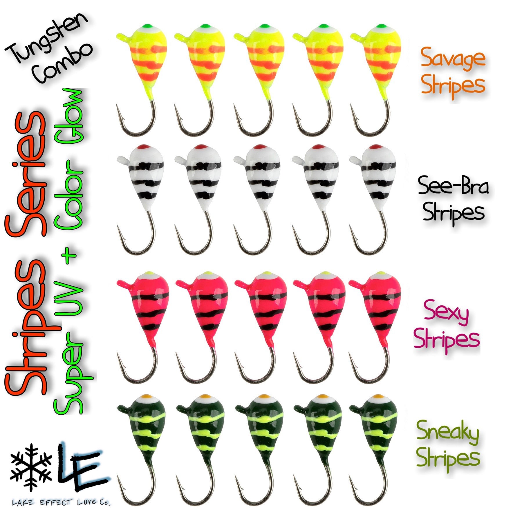 Stripes Series - UV/Glow Tungsten Combo