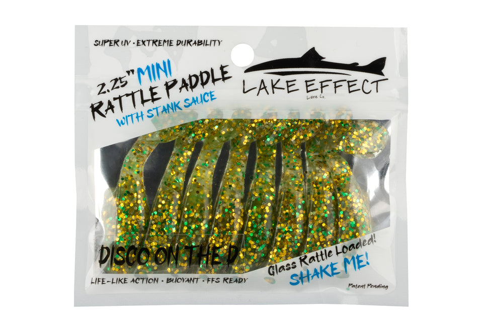 Disco on the D - MINI Rattle Paddle – RBM Jigs / Lake Effect Lure Co.