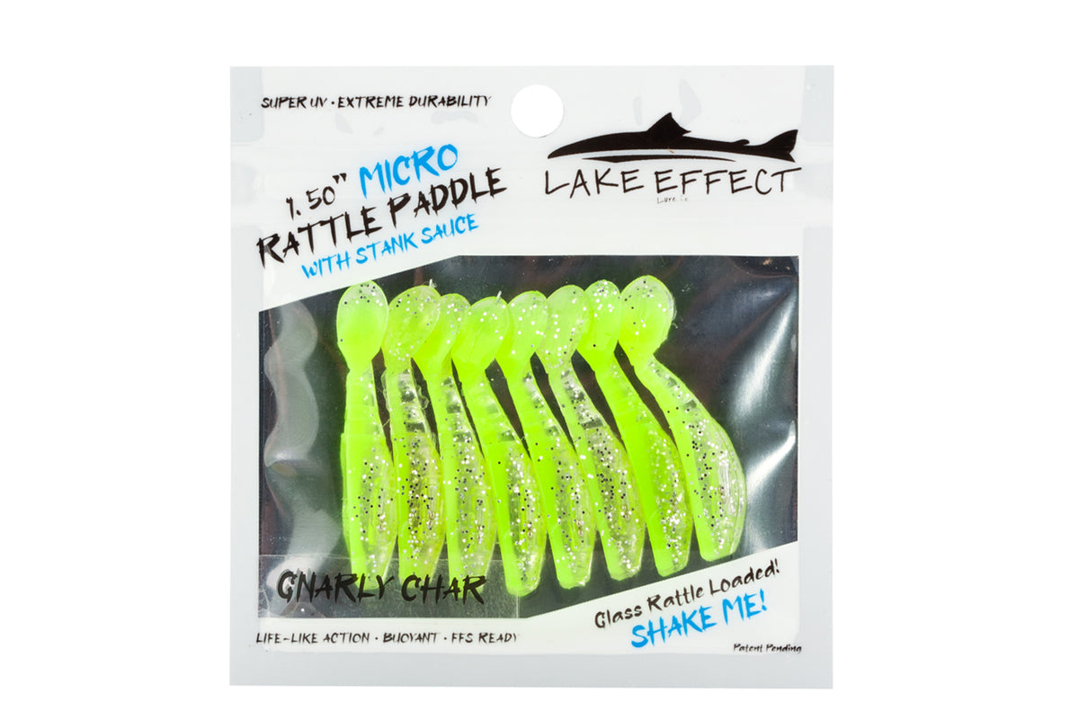 1.5" Micro Rattle Paddle - Gnarly Char