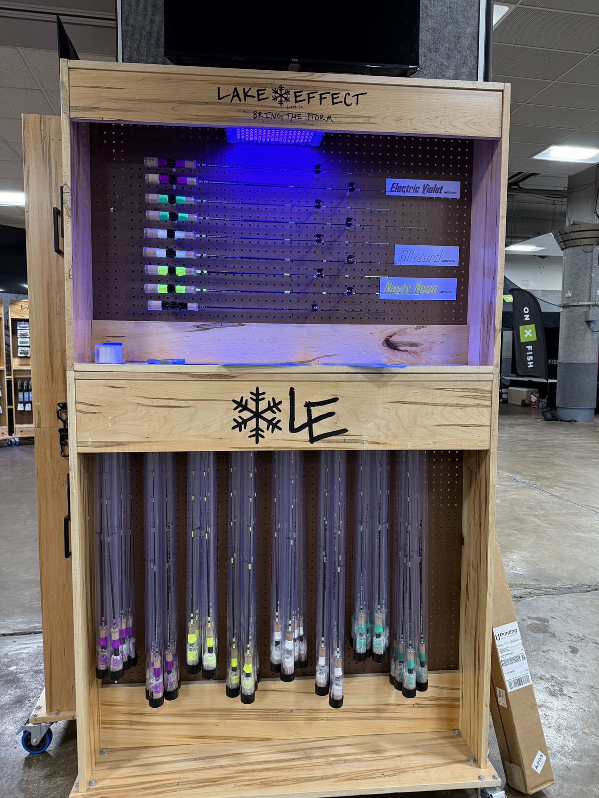 Lake Effect rod display cabinet