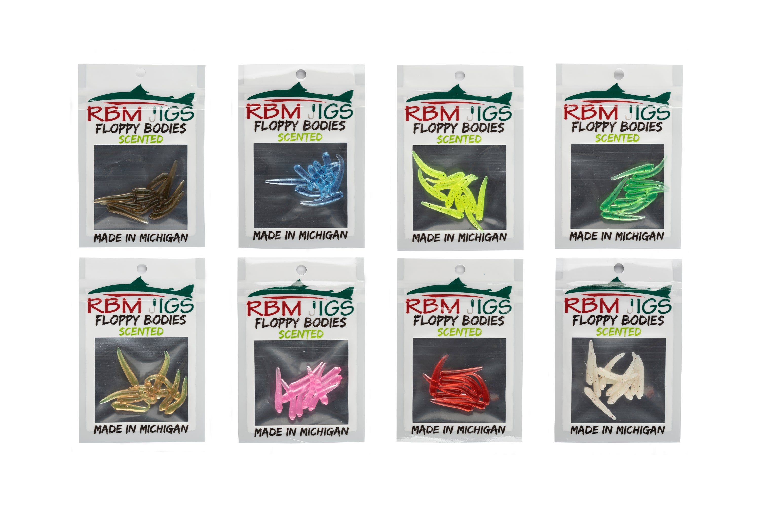 Panfish Plastics Single Style Combo UV/SUPER GLOW (8 Colors)