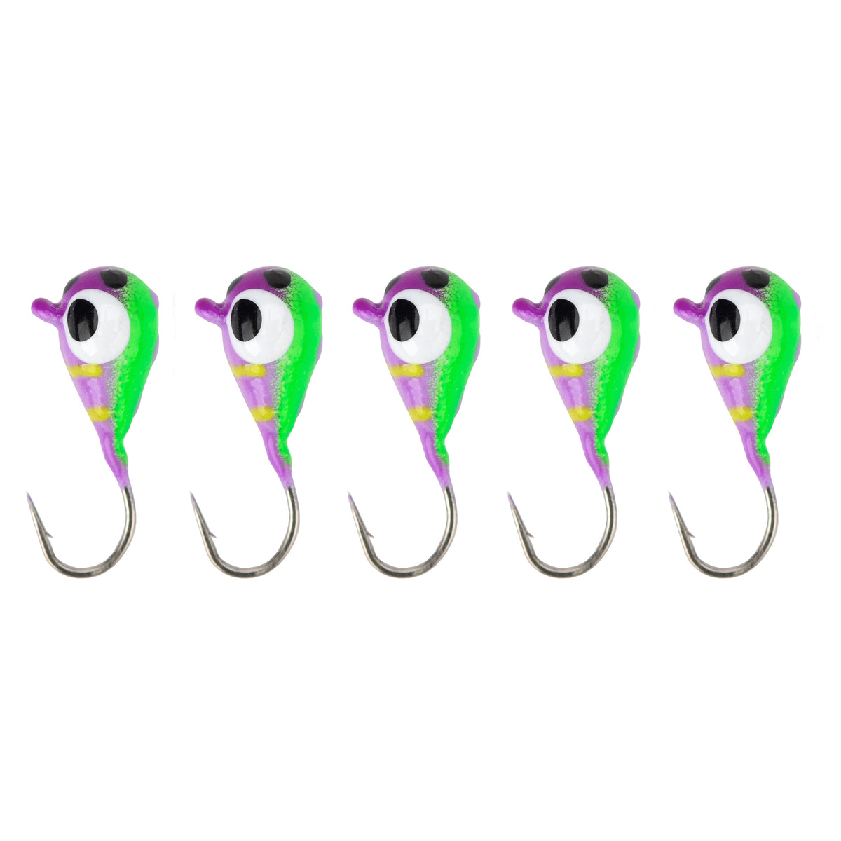 Cabbage Tiger UV/Glow Tungsten 5 Pack RBM Jigs / Lake Effect Lure Co.