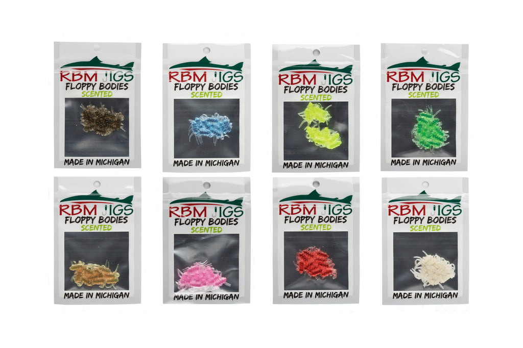 Panfish Plastics Single Style Combo UV/SUPER GLOW (8 Colors) – RBM Jigs /  Lake Effect Lure Co.