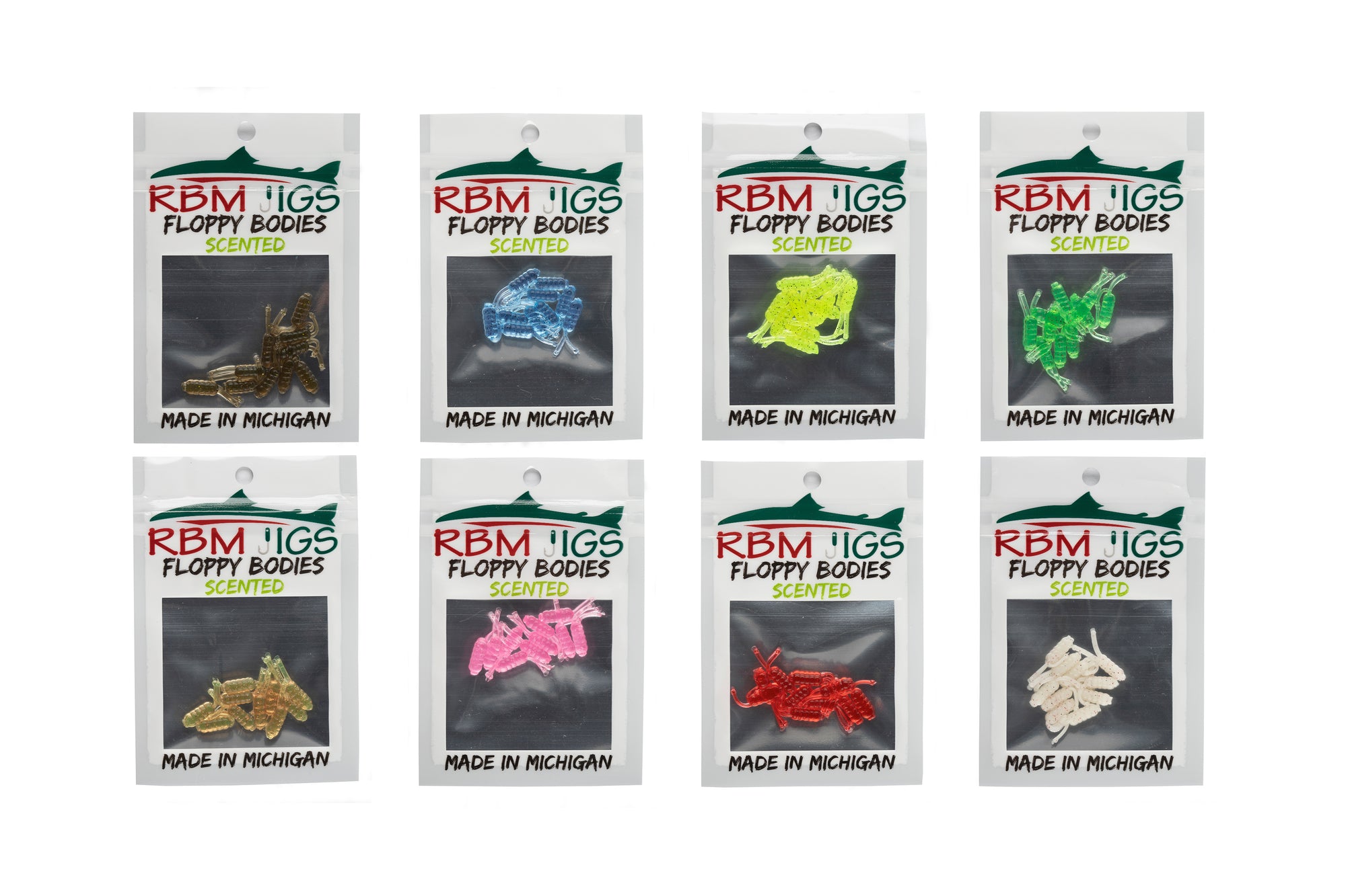 Panfish Plastics Single Style Combo UV/SUPER GLOW (8 Colors)