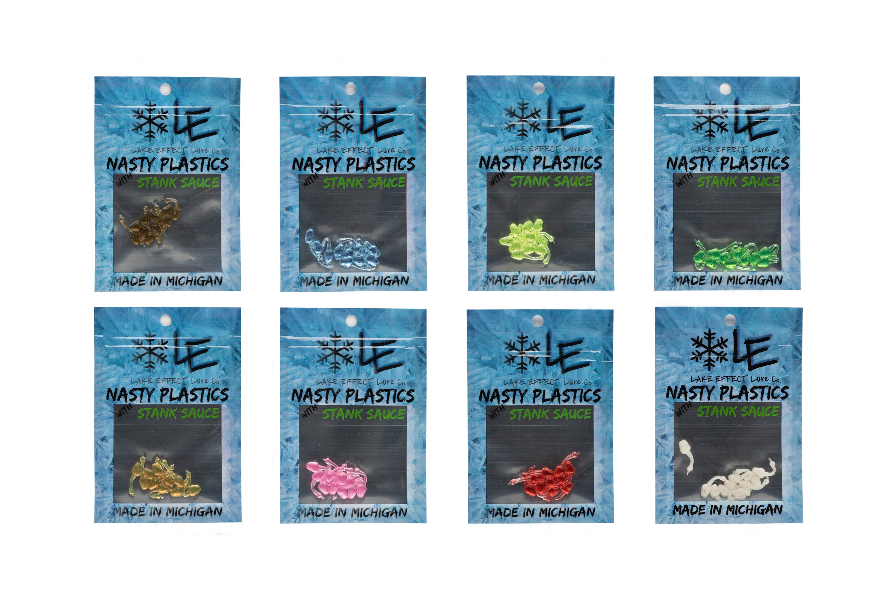 Panfish Plastics Single Style Combo UV/SUPER GLOW (8 Colors)