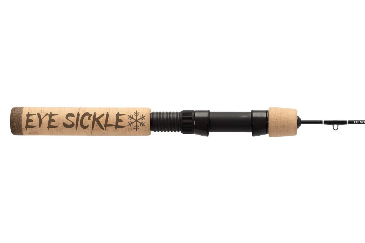 custom walleye ice fishing rods EYE SICKLE Walleye Ice Rods – RBM Jigs / Lake Effect Lure Co