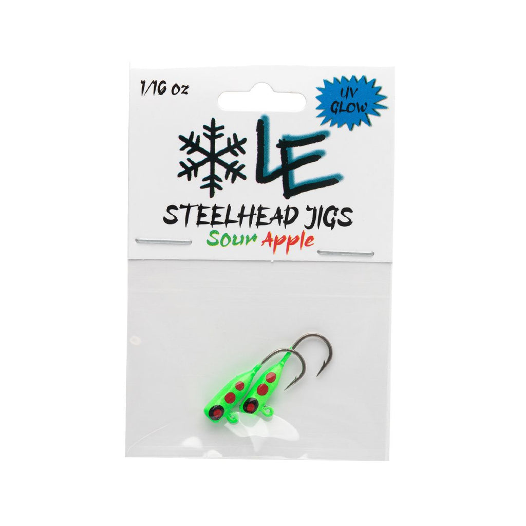UV/Glow Sour Apple - Steelhead Jig 2 Pack! – RBM Jigs / Lake
