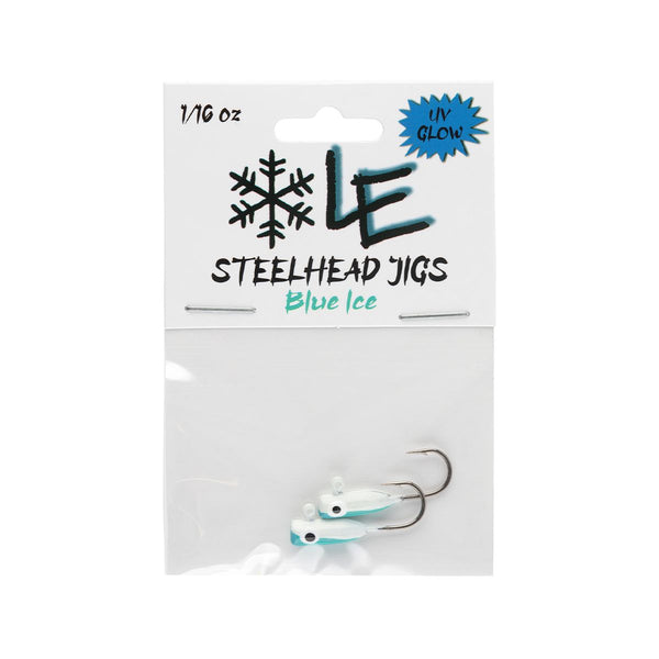 UV/Glow Blue Ice - Steelhead Jig 2 Pack! – RBM Jigs / Lake Effect Lure Co.